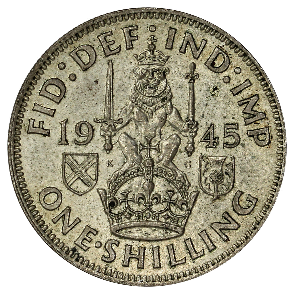 Great Britain 1945 Shilling Almost Uncirculated (AU50)