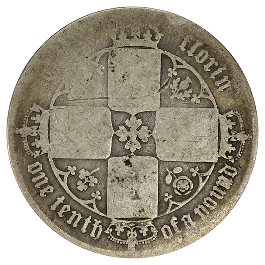 Great Britain 1859 Florin About Good (AG3)