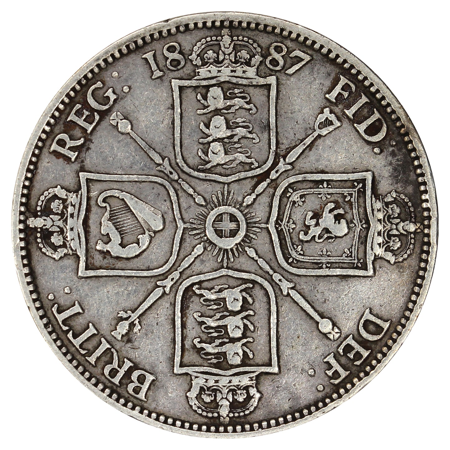 Great Britain 1887 Jubilee Florin Fine (F12)