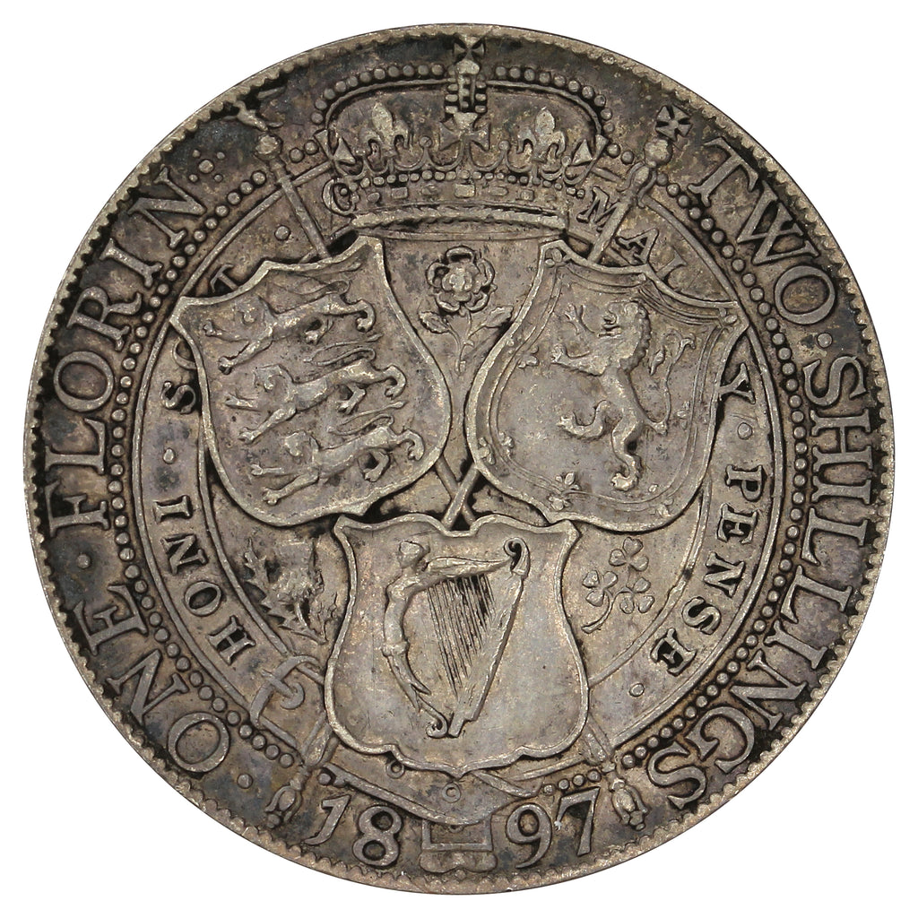 Great Britain 1897 Florin Very Fine (VF20)