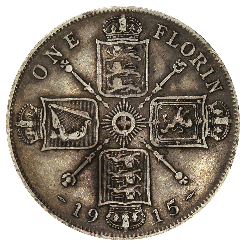 Great Britain 1915 Florin VF-EF (VF30)