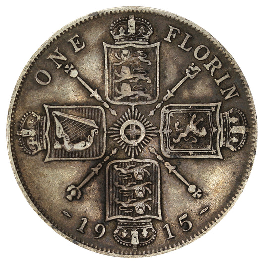 Great Britain 1915 Florin VF-EF (VF30)