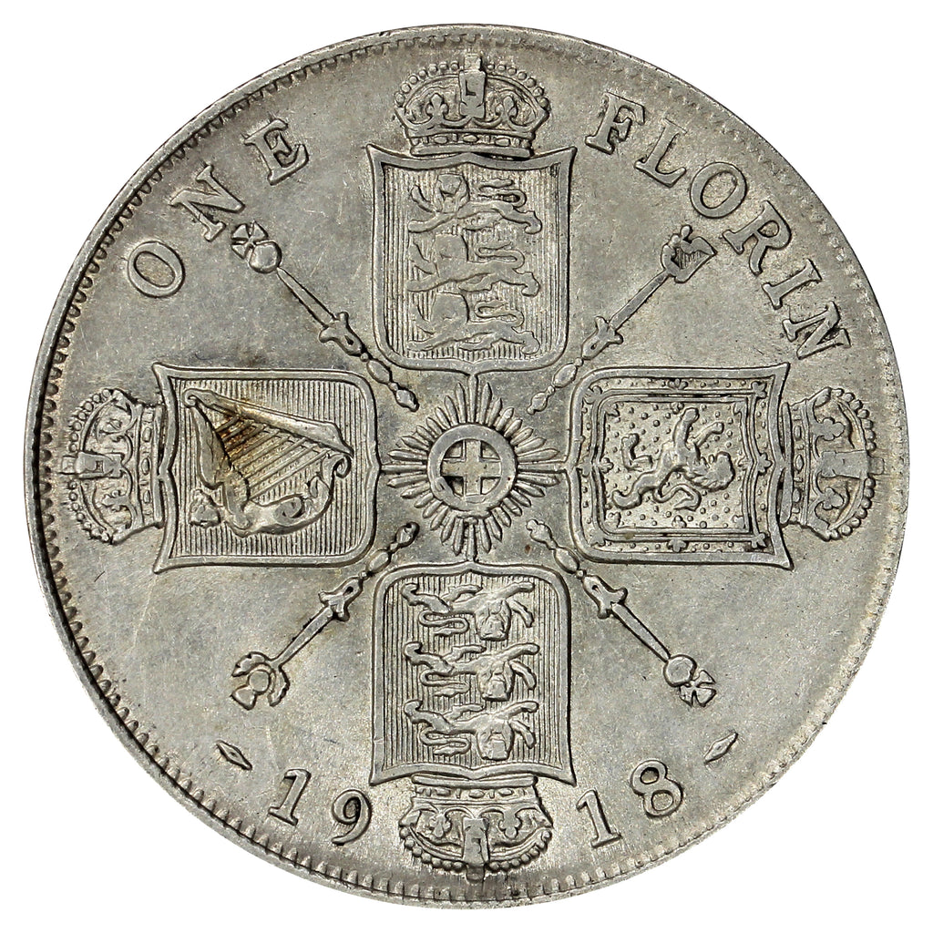 Great Britain 1918 Florin VF-EF (VF30)