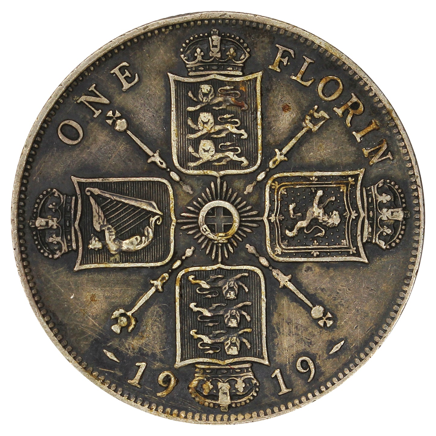 Great Britain 1919 Florin EF-AU (EF45)