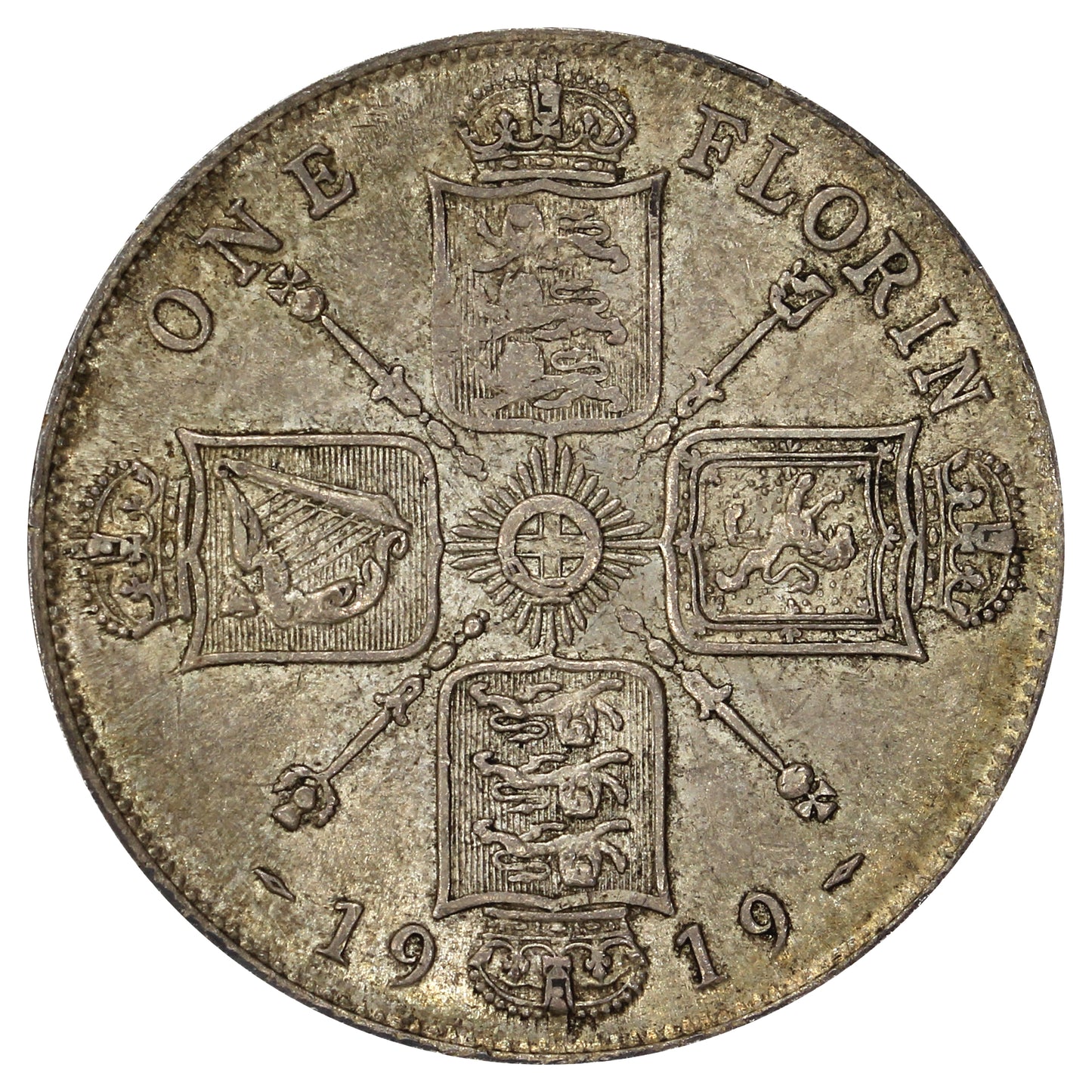 Great Britain 1919 Florin Extra Fine (EF40)