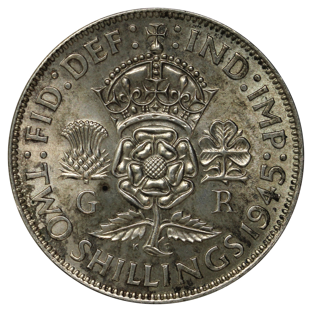 Great Britain 1945 2 Shillings Uncirculated (MS60)