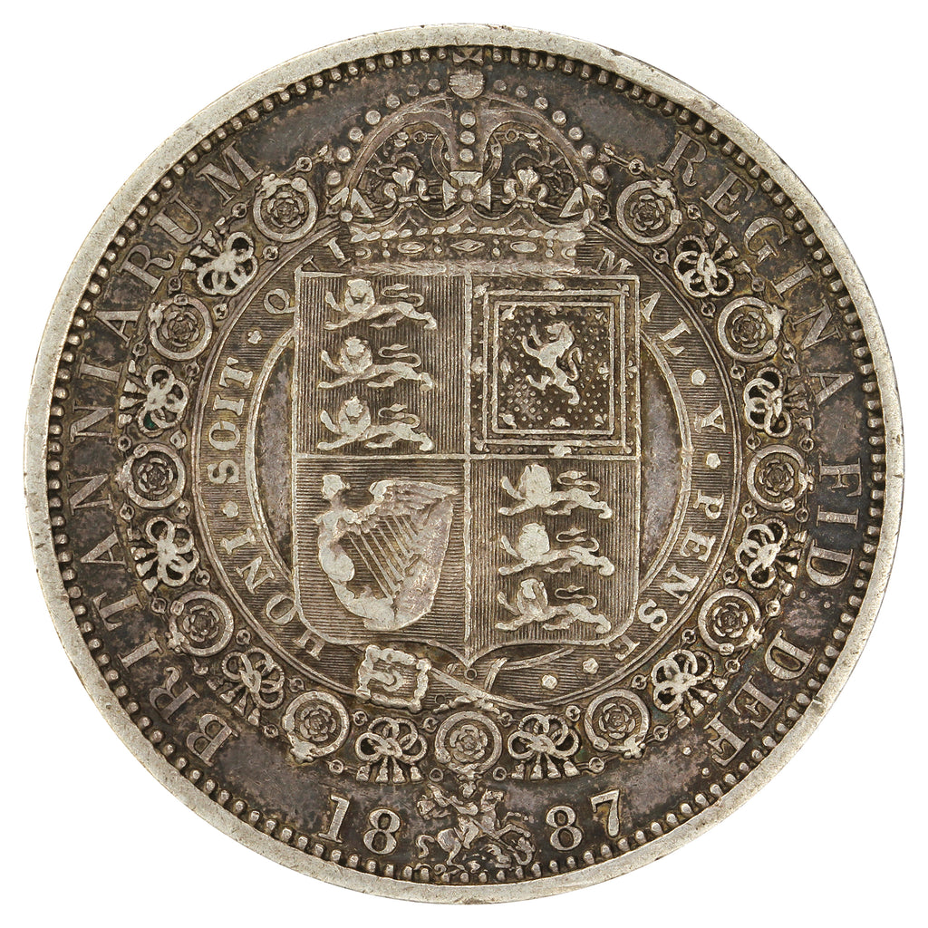 Great Britain 1887 Jubilee 1/2 Crown Extra Fine (EF40) $