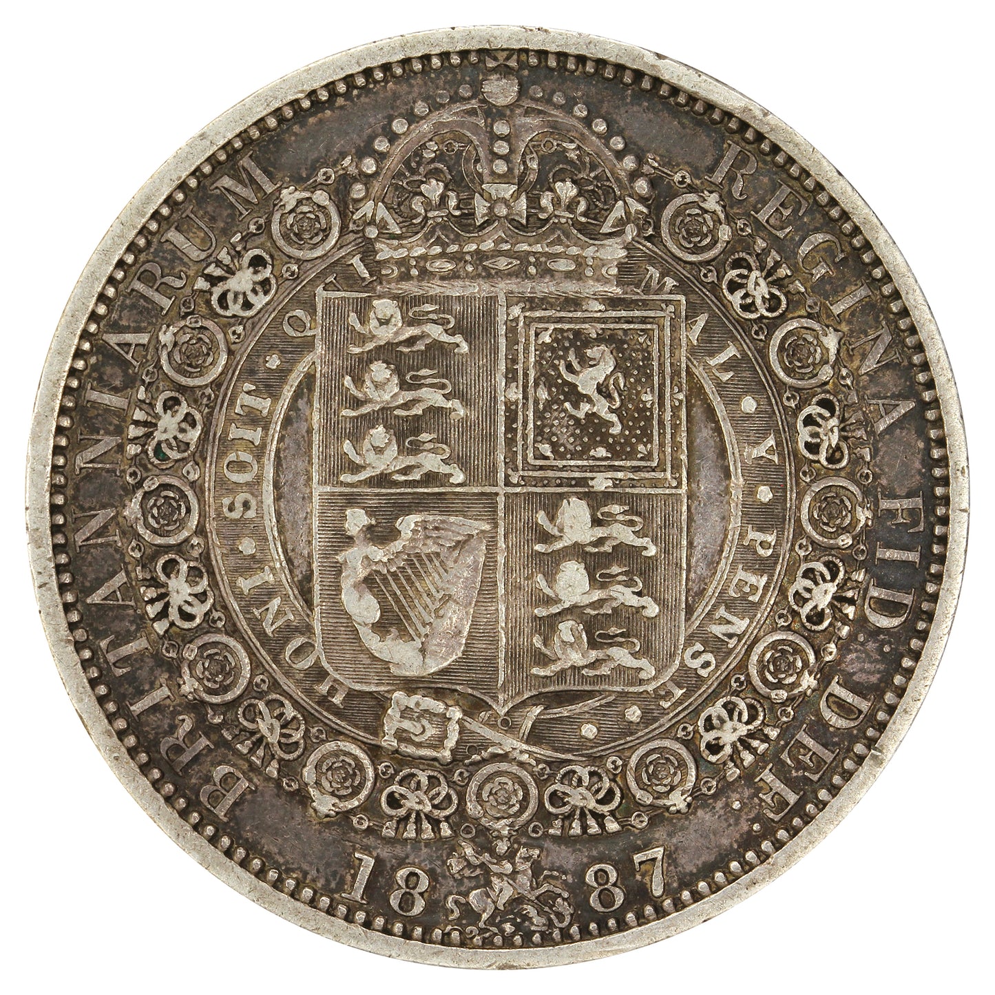 Great Britain 1887 Jubilee 1/2 Crown Extra Fine (EF40) $