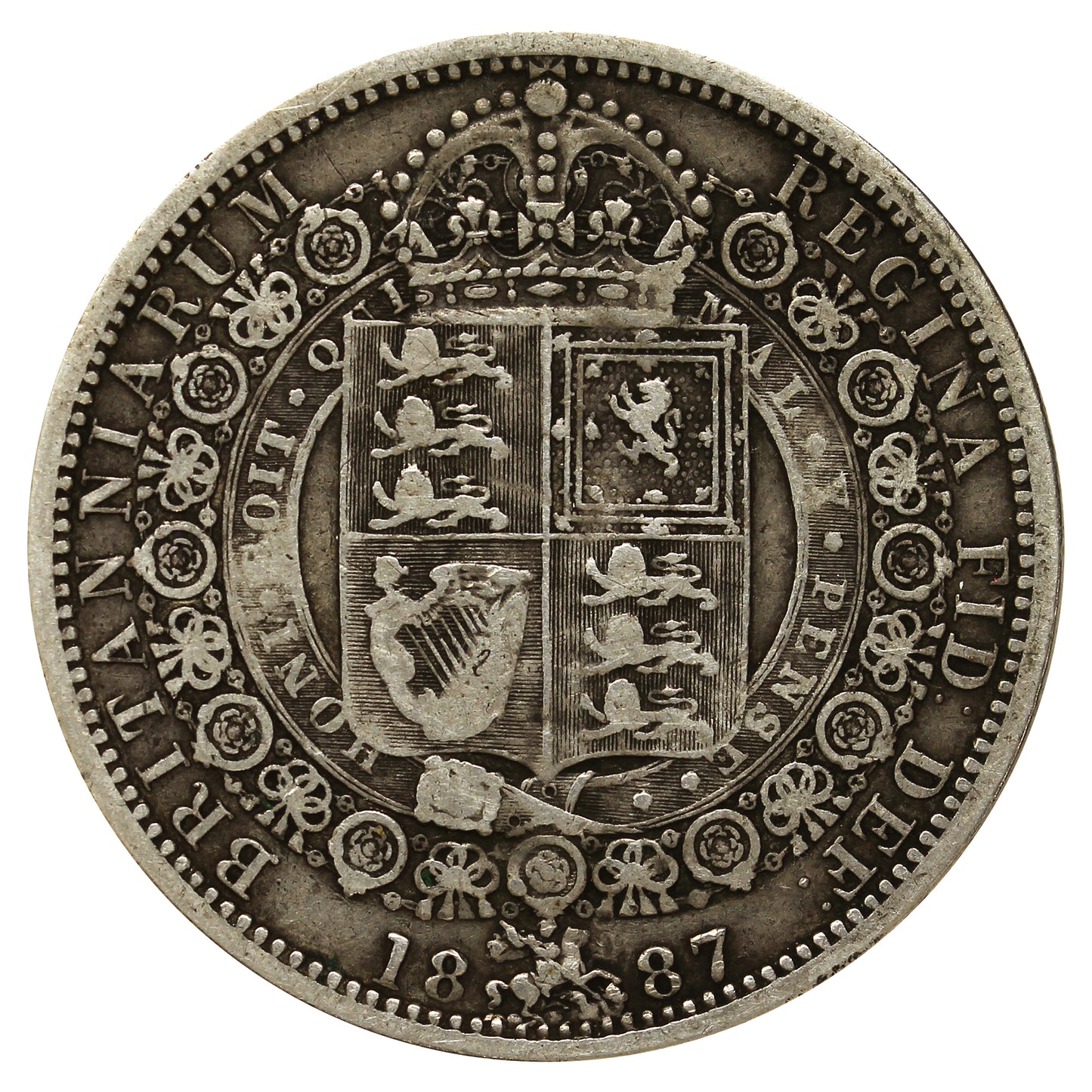Great Britain 1887 Jubilee 1/2 Crown Very Fine (VF20)