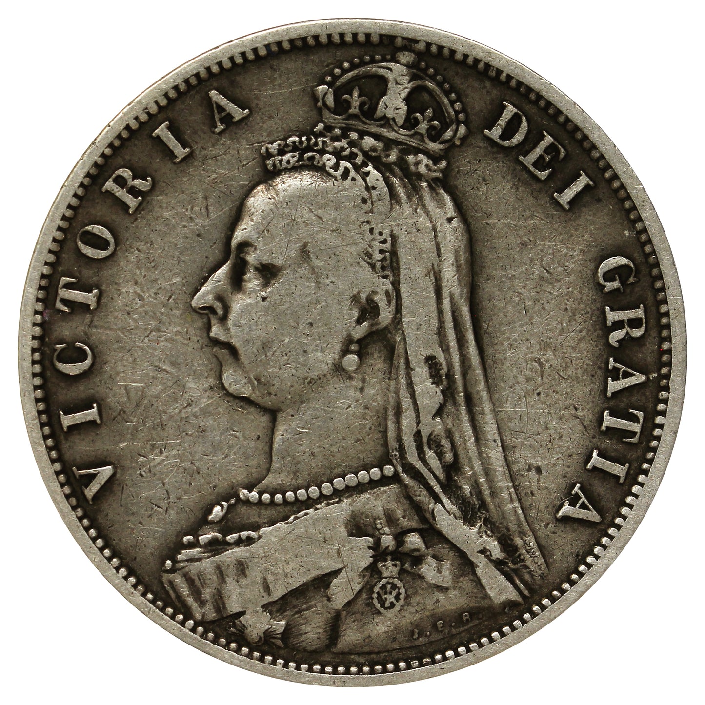 Great Britain 1887 Jubilee 1/2 Crown Very Fine (VF20)