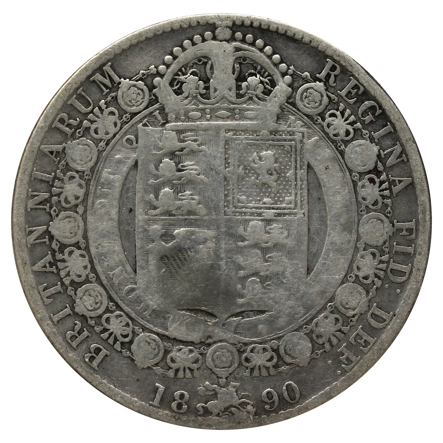 Great Britain 1890 1/2 Crown Very Good (VG8)