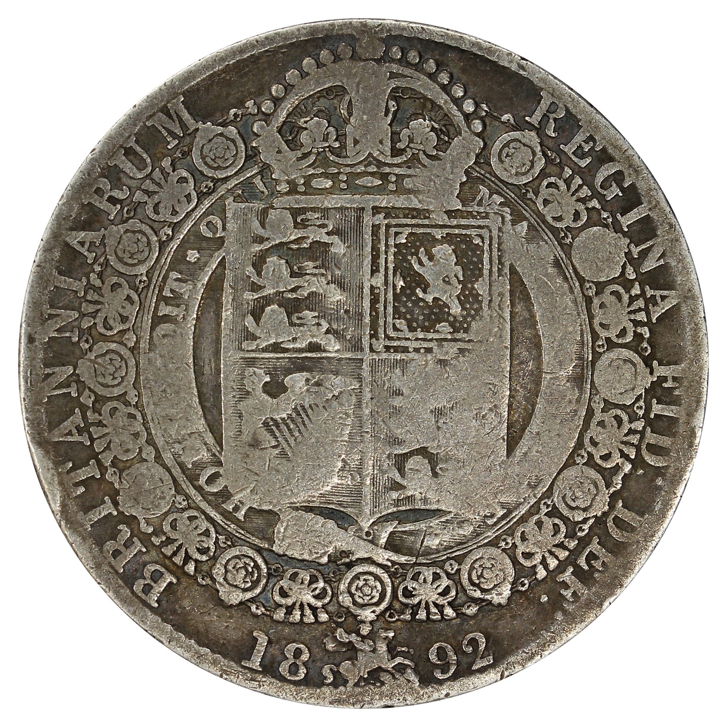 Great Britain 1892 1/2 Crown G-VG (G6)