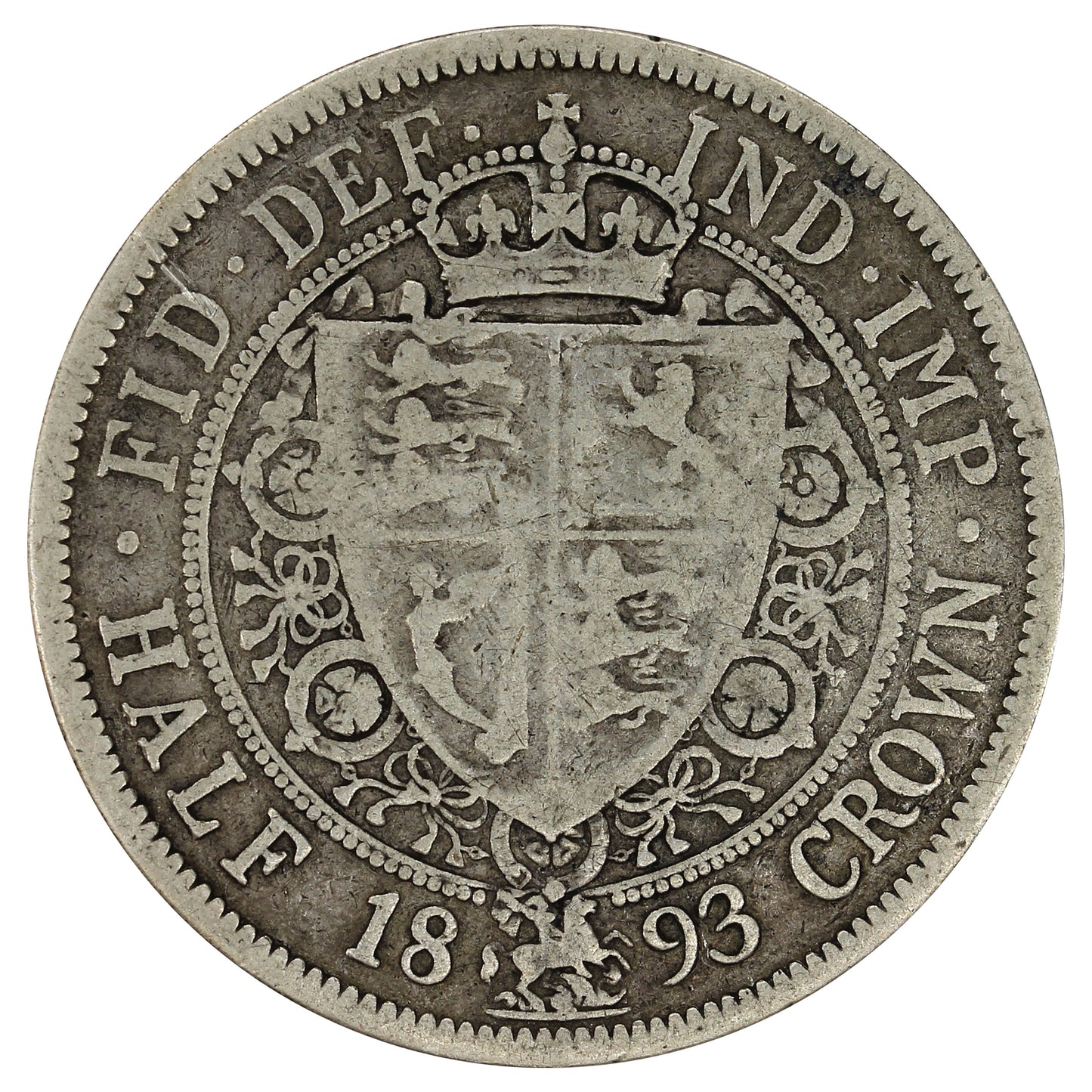 Great Britain 1893 1/2 Crown Very Good (VG8)