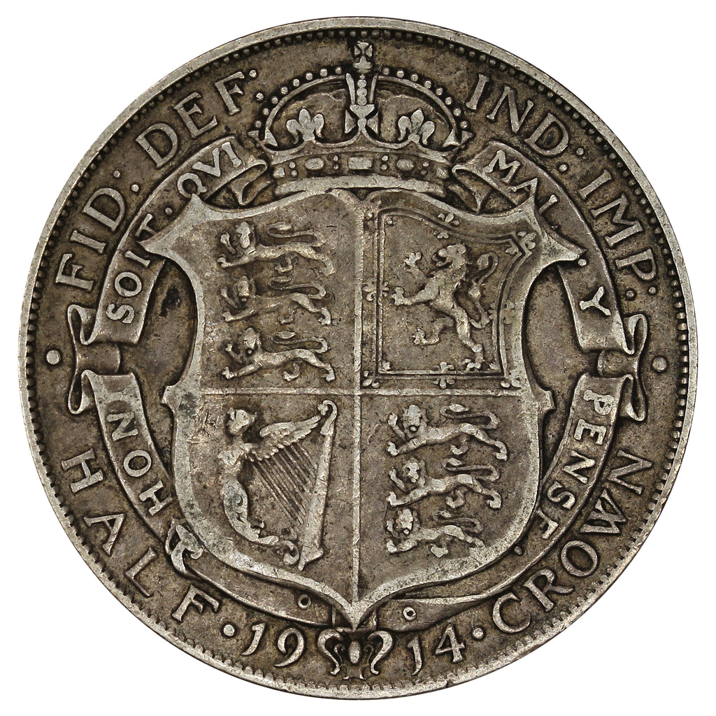 Great Britain 1914 1/2 Crown Very Fine (VF20)