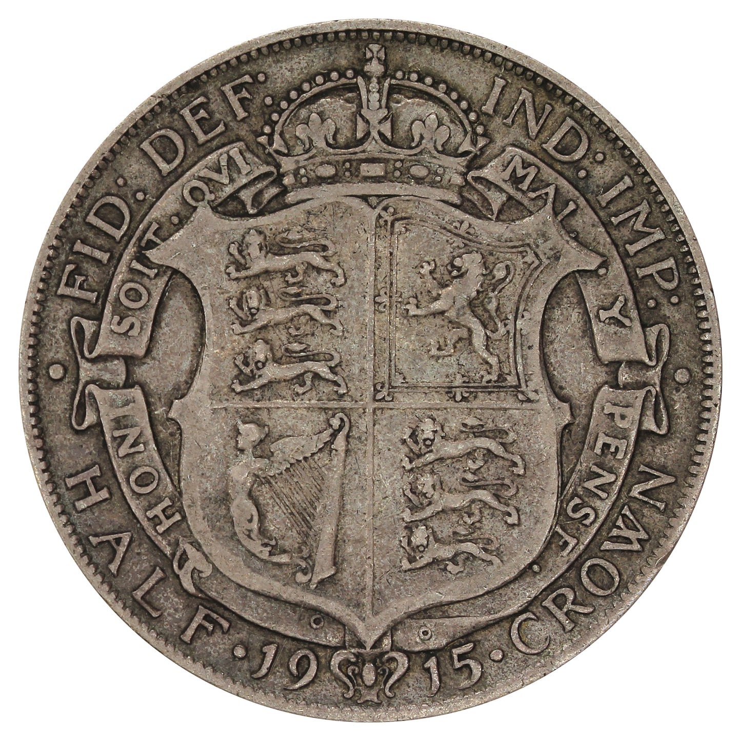 Great Britain 1915 1/2 Crown Very Fine (VF20)