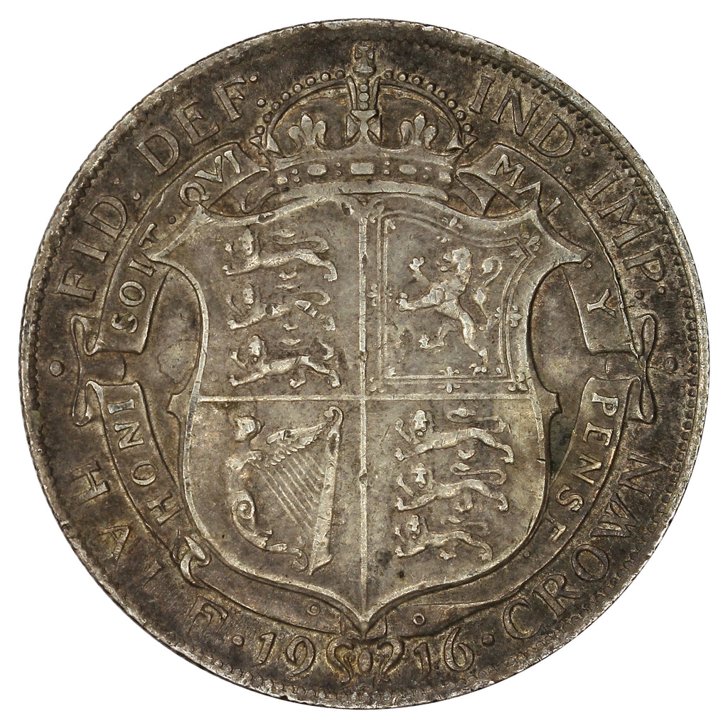 Great Britain 1916 1/2 Crown Extra Fine (EF40)