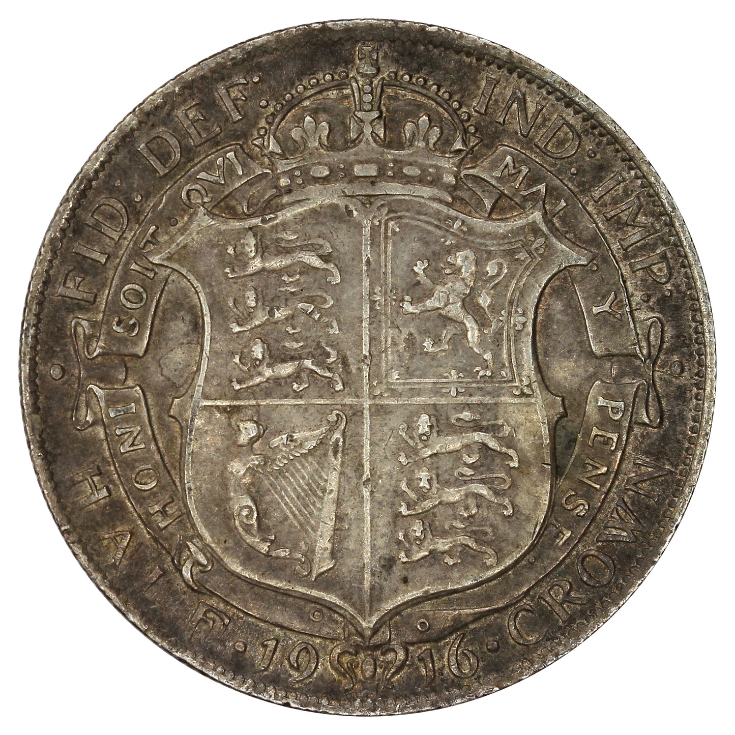 Great Britain 1916 1/2 Crown Extra Fine (EF40)