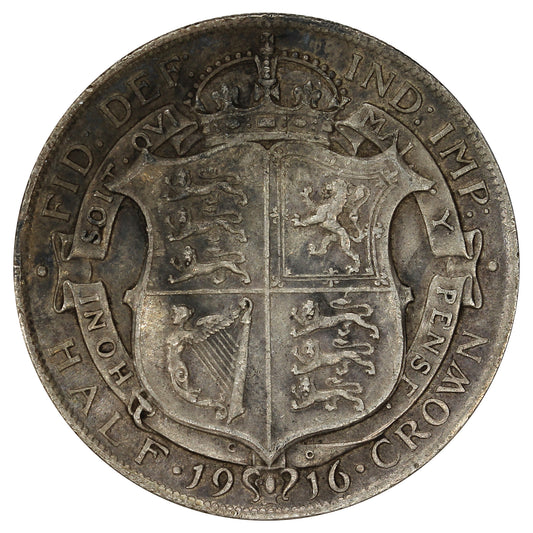 Great Britain 1916 1/2 Crown Very Fine (VF20)