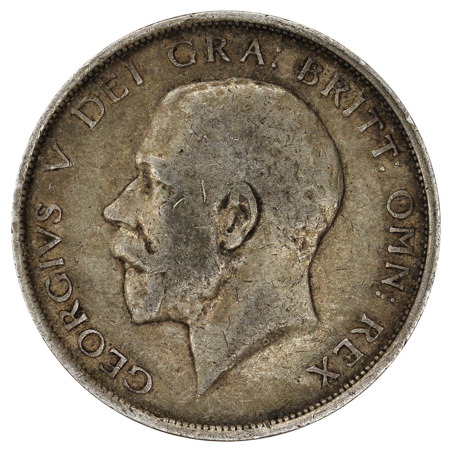 Great Britain 1916 1/2 Crown F-VF (F15)