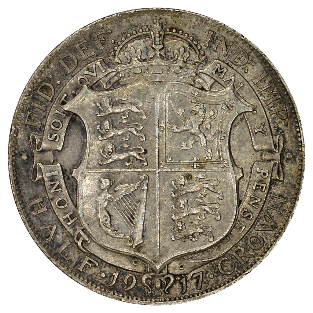 Great Britain 1917 1/2 Crown Extra Fine (EF40)