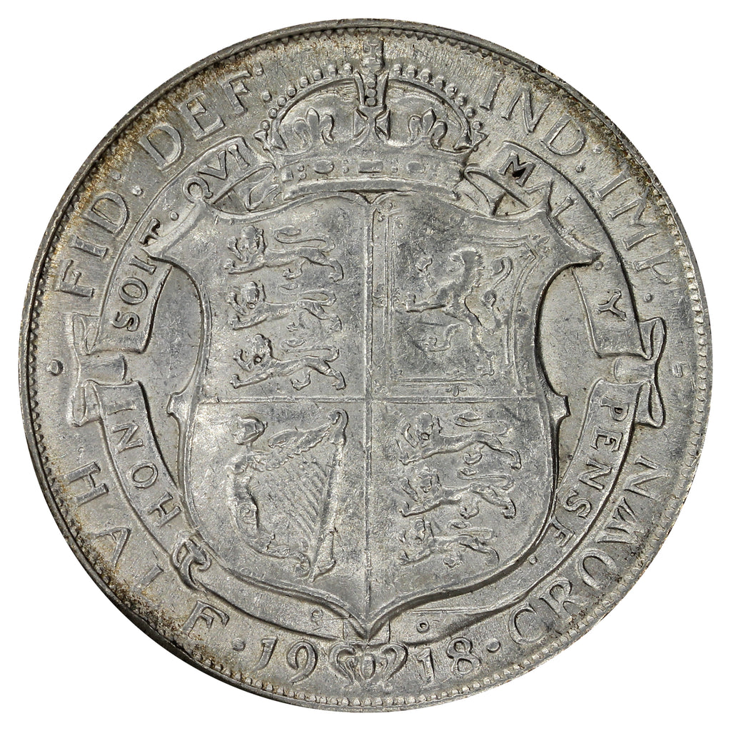 Great Britain 1918 1/2 Crown Extra Fine (EF40)