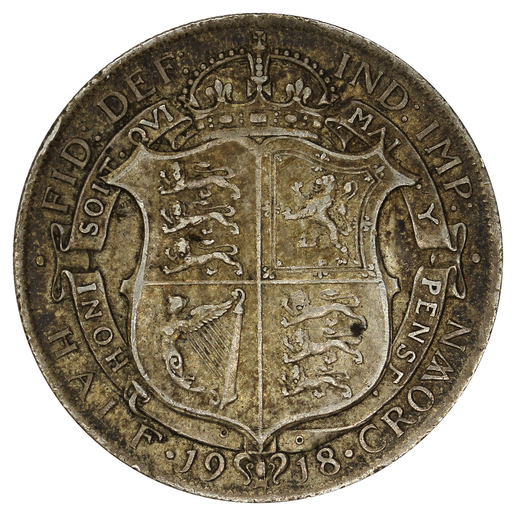 Great Britain 1918 1/2 Crown Very Fine (VF20)