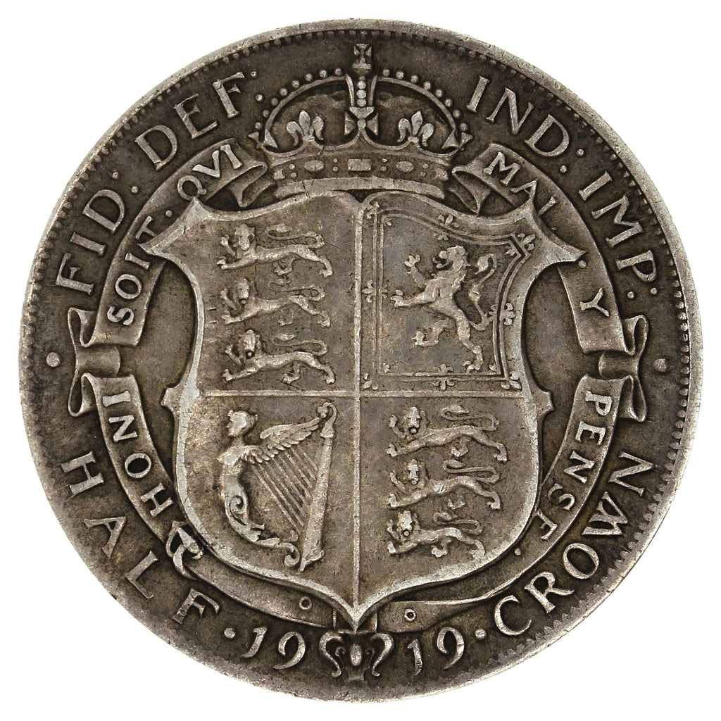 Great Britain 1919 1/2 Crown Very Fine (VF20)