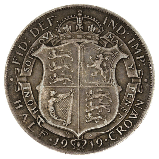 Great Britain 1919 1/2 Crown Very Fine (VF20)