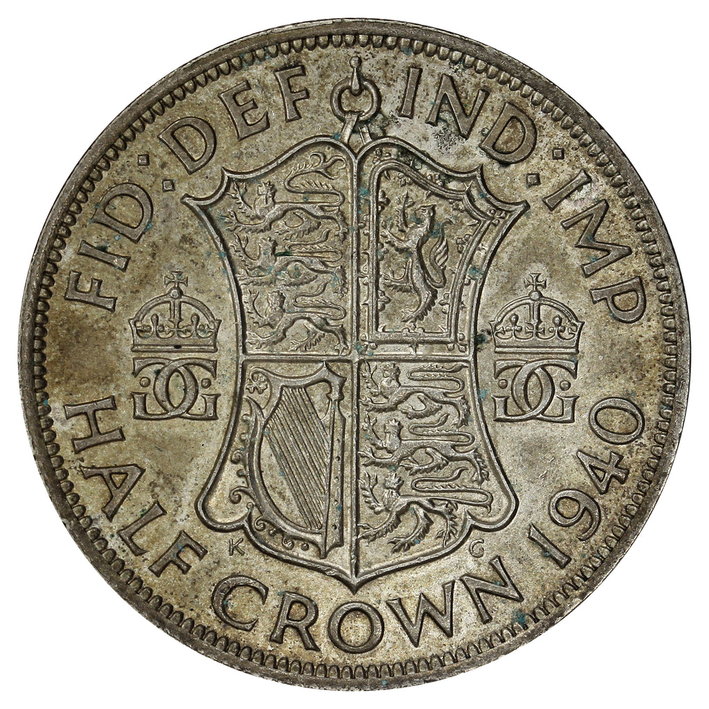 Great Britain 1940 1/2 Crown Extra Fine (EF40)