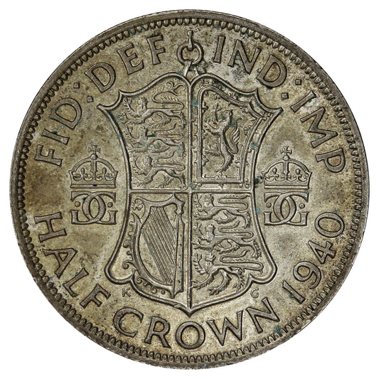 Great Britain 1940 1/2 Crown Extra Fine (EF40)