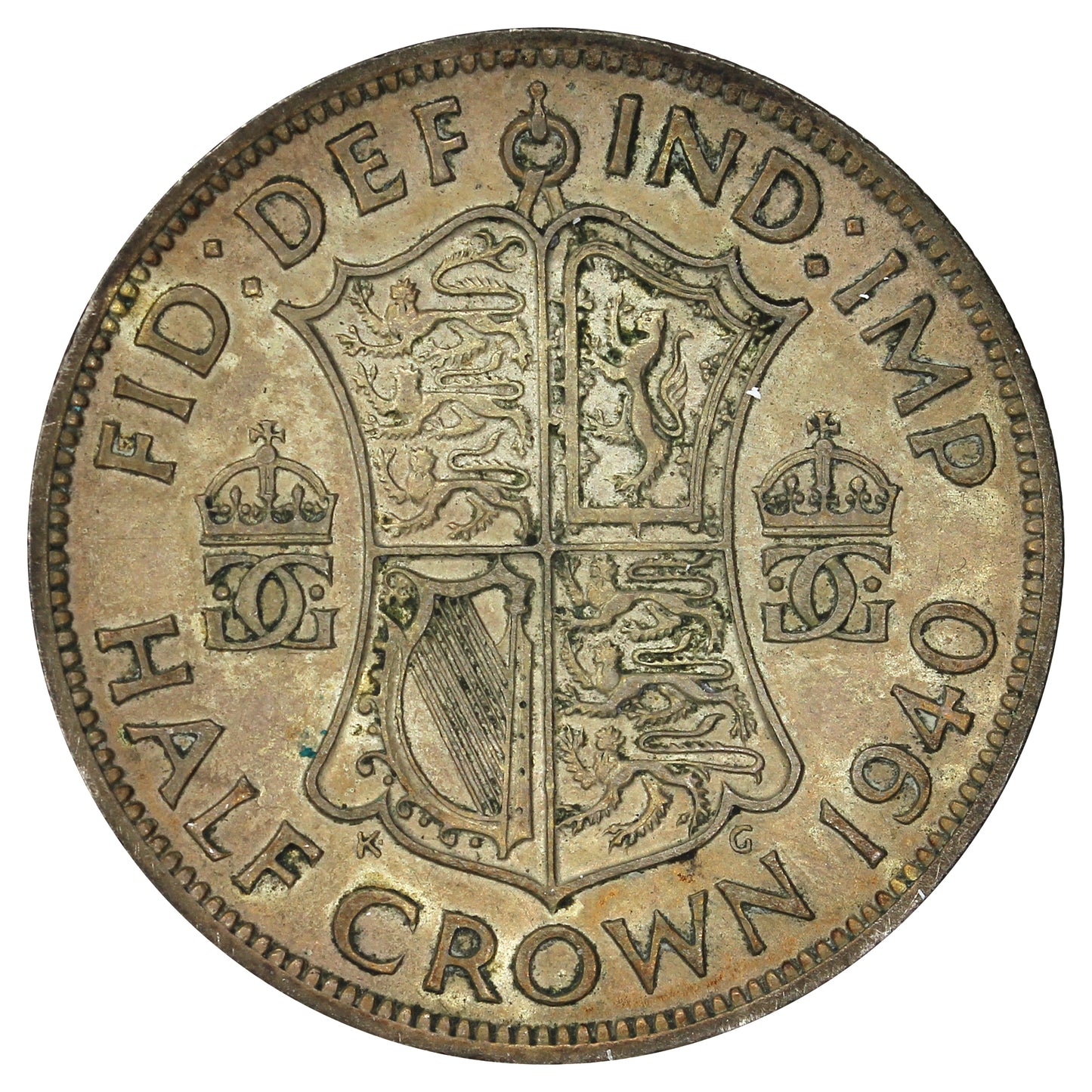 Great Britain 1940 1/2 Crown Very Fine (VF20)
