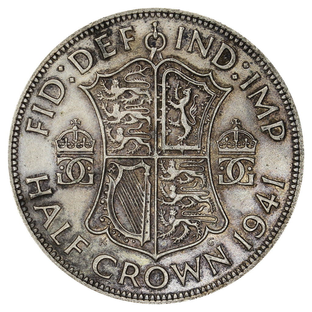 Great Britain 1941 1/2 Crown Almost Uncirculated (AU50)