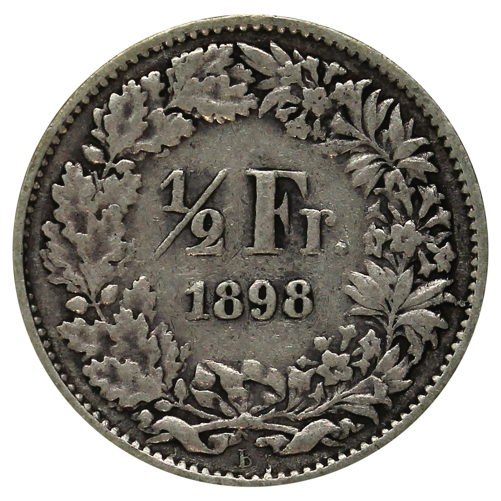 Switzerland 1898B 1/2 Franc VF-EF (VF30)