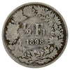 Switzerland 1898B 1/2 Franc Very Fine (VF20)