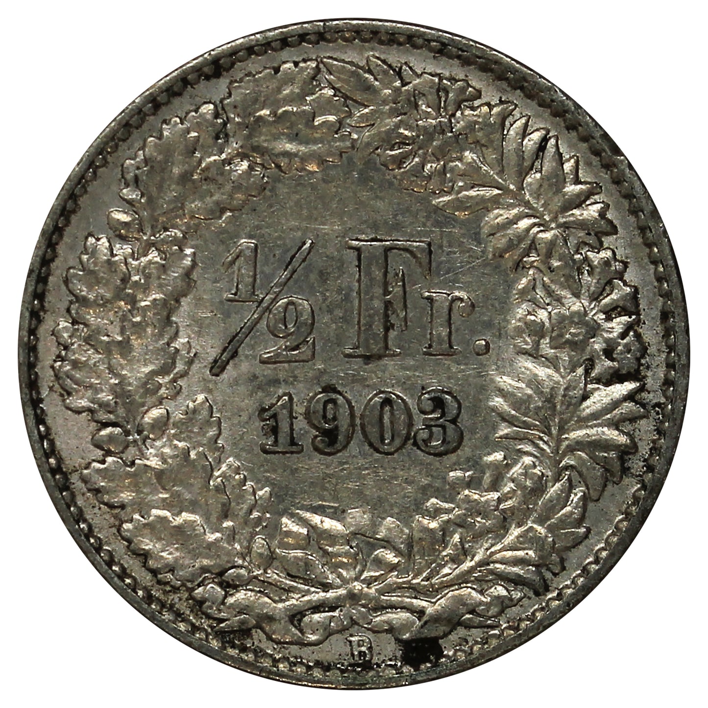 Switzerland 1903B 1/2 Franc EF-AU (EF45)