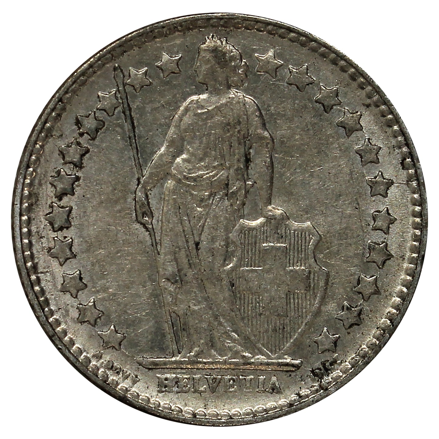 Switzerland 1903B 1/2 Franc EF-AU (EF45)