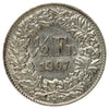 Switzerland 1907B 1/2 Franc EF-AU (EF45)