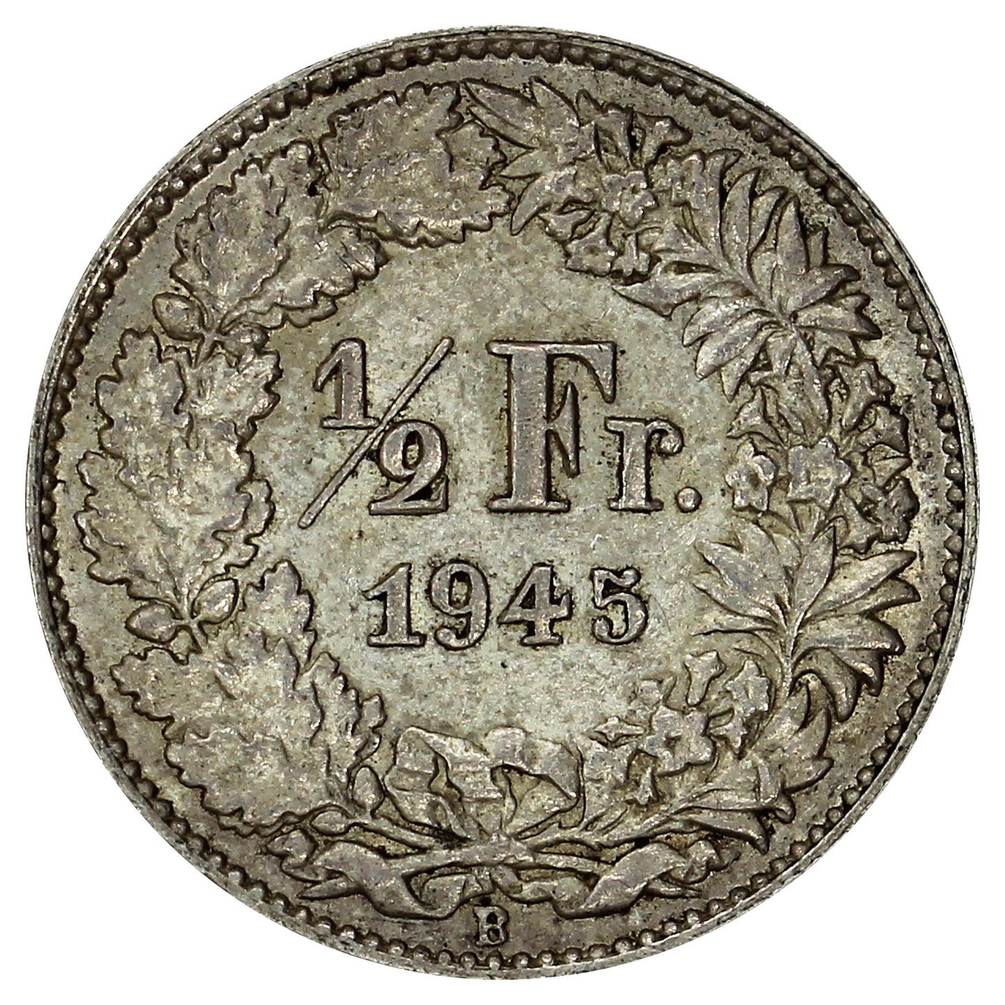 Switzerland 1945B 1/2 Franc Uncirculated (MS60)