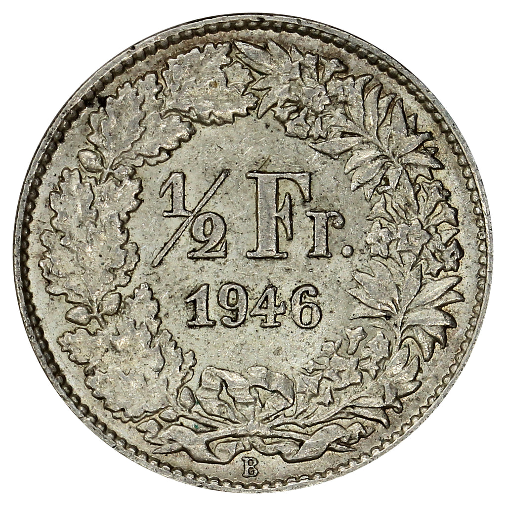 Switzerland 1946B 1/2 Franc Uncirculated (MS60)