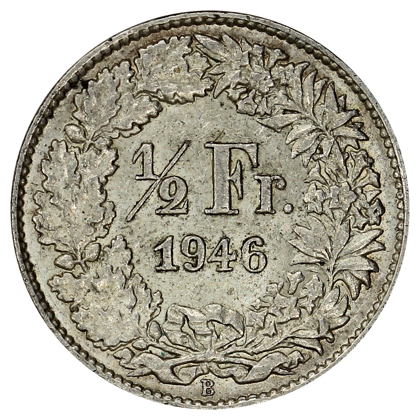 Switzerland 1946B 1/2 Franc Uncirculated (MS60)