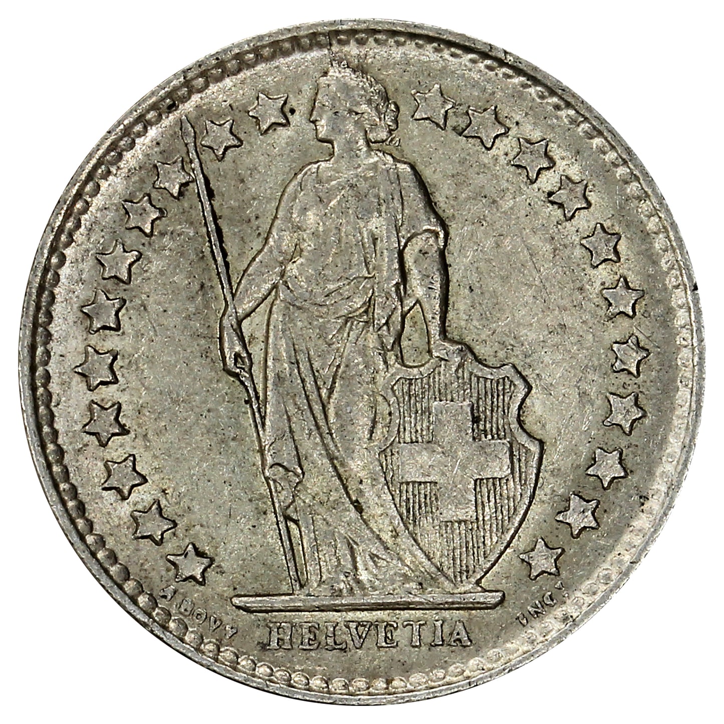 Switzerland 1946B 1/2 Franc Uncirculated (MS60)