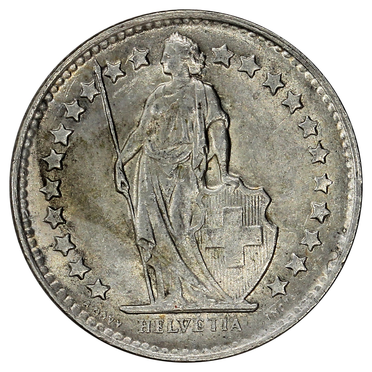 Switzerland 1950B 1/2 Franc Uncirculated (MS60)