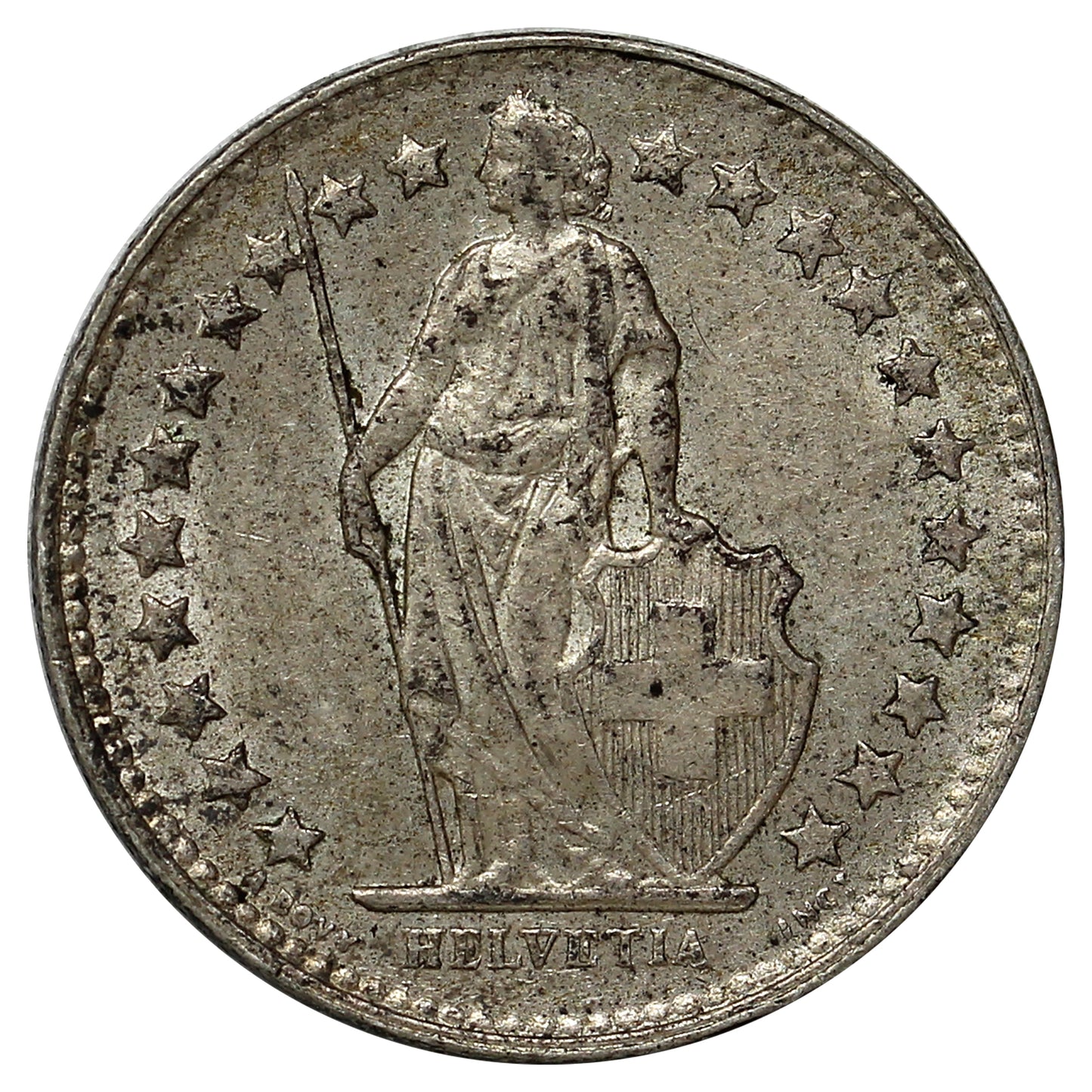 Switzerland 1951B 1/2 Franc Uncirculated (MS60)
