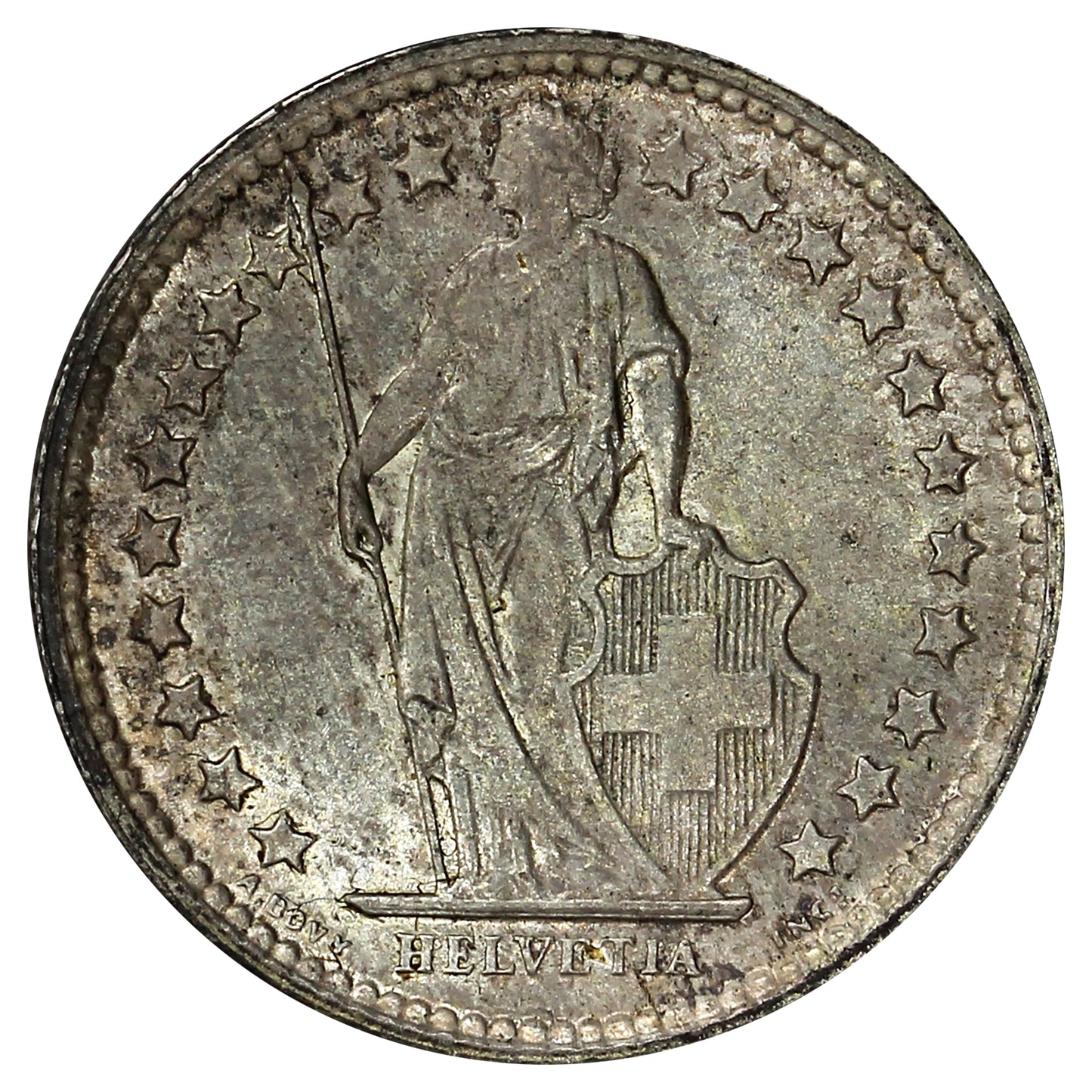Switzerland 1960B 1/2 Franc Uncirculated (MS60)