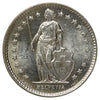 Switzerland 1962B 1/2 Franc Brilliant Uncirculated (MS63)