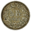 Switzerland 1962B 1/2 Franc Almost Uncirculated (AU50)