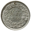 Switzerland 1966B 1/2 Franc Uncirculated (MS60)