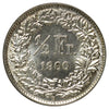Switzerland 1960B 1/2 Franc Brilliant Uncirculated (MS63)