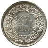 Switzerland 1967B 1/2 Franc Brilliant Uncirculated (MS63)