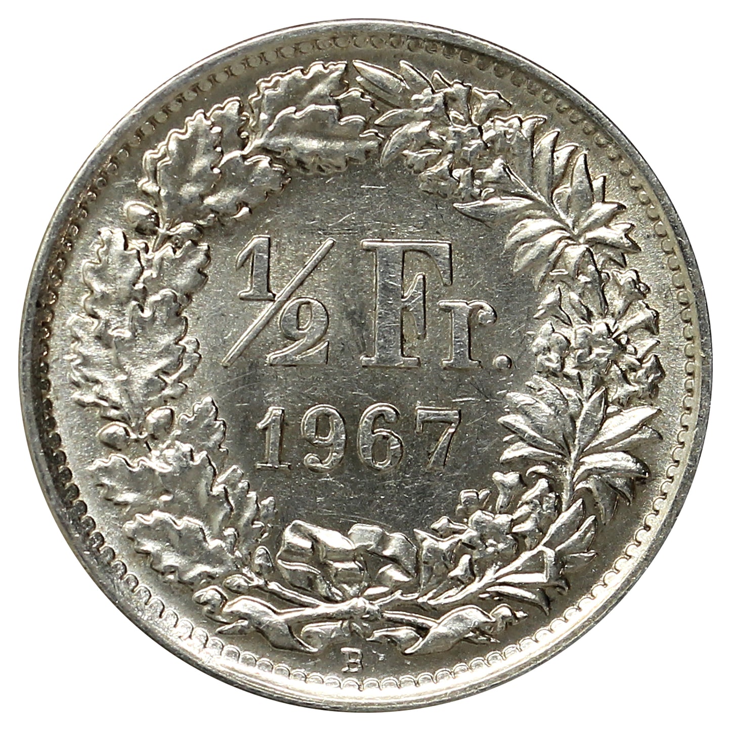 Switzerland 1967B 1/2 Franc Uncirculated (MS60)